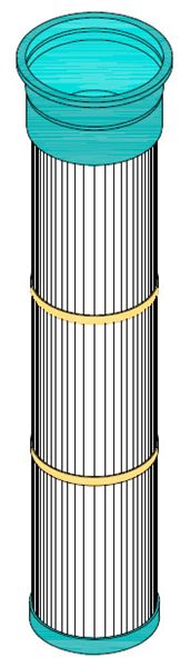 6.25 Top Access Insert Style Wheelabrator Plate Utilizes Re-usable Metal Insert Pleated Filter Elements