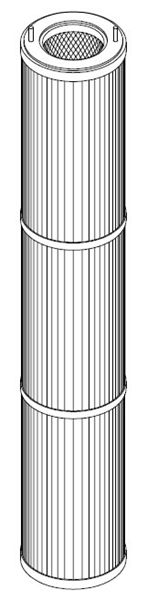 6 WAM 2-Bolt Style Cartridge Pleated Filter Elements